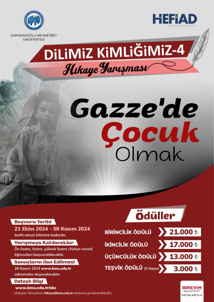 Gazze'de Çocuk Olmak konulu hikâye yarışması